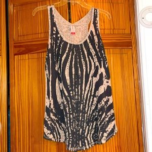 No Boundaries Animal Print Racerback Tank XL